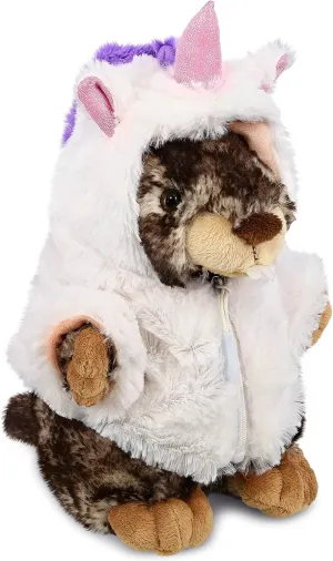 DolliBu Standing Marmot Unicorn Plush Stuffed Animal Toy - Super Soft Squirrel Unicorn Dress Up with Removable Unicorn Plush Outfit, Cute Fantasy Gift - 8.5 Inches