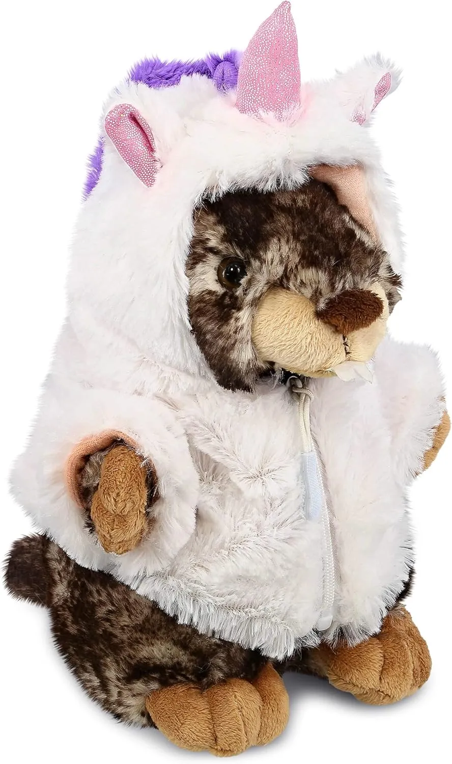 DolliBu Standing Marmot Unicorn Plush Stuffed Animal Toy - Super Soft Squirrel Unicorn Dress Up with Removable Unicorn Plush Outfit, Cute Fantasy Gift - 8.5 Inches