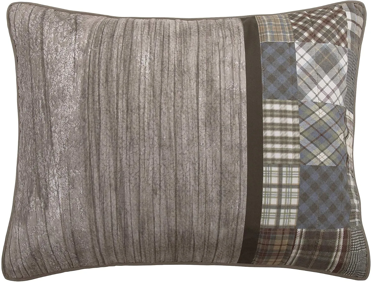 Donna Sharp Full/Queen Chimera Bear Bedding Set - 3 Piece - Ivory, Taupe, Slate Blue, Autumn Gold, Walnut, Olive and Mahogany Quilt 90" x 90" and 2 Standard Pillow Shams 20"x26"