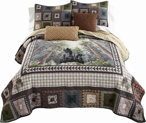 Donna Sharp King Bedding Set - 3 Piece - Looking Up Quilt Set with Quilt and Two Pillow Shams - Machine Washable