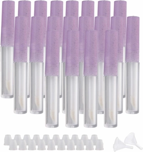 Doublelife 20Pcs 1.3ML Purple Empty Tubes Lip Gloss Balm Cosmetic Mini Containers DIY Bottles