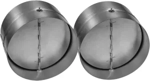 Draft Blocker 6'' Inch - Pack of 2 - Backdraft Damper - Draft Stopper - Backflow Preventer - Inline Fan Vent Deflector - One-Way Airflow Ducting - Dryer Duct Connector with Backdraught Flap