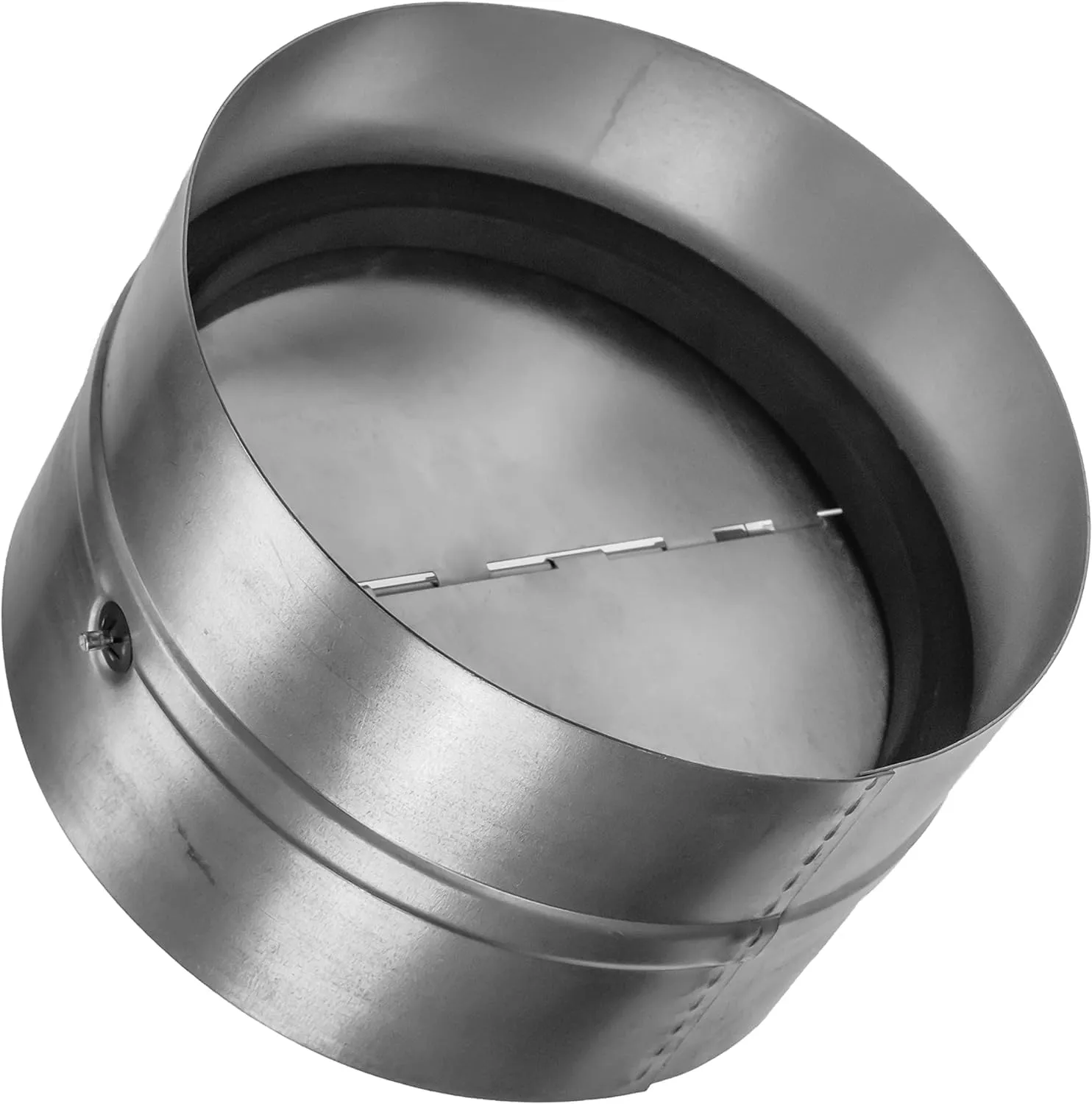 Draft Blocker 6'' Inch - Pack of 2 - Backdraft Damper - Draft Stopper - Backflow Preventer - Inline Fan Vent Deflector - One-Way Airflow Ducting - Dryer Duct Connector with Backdraught Flap