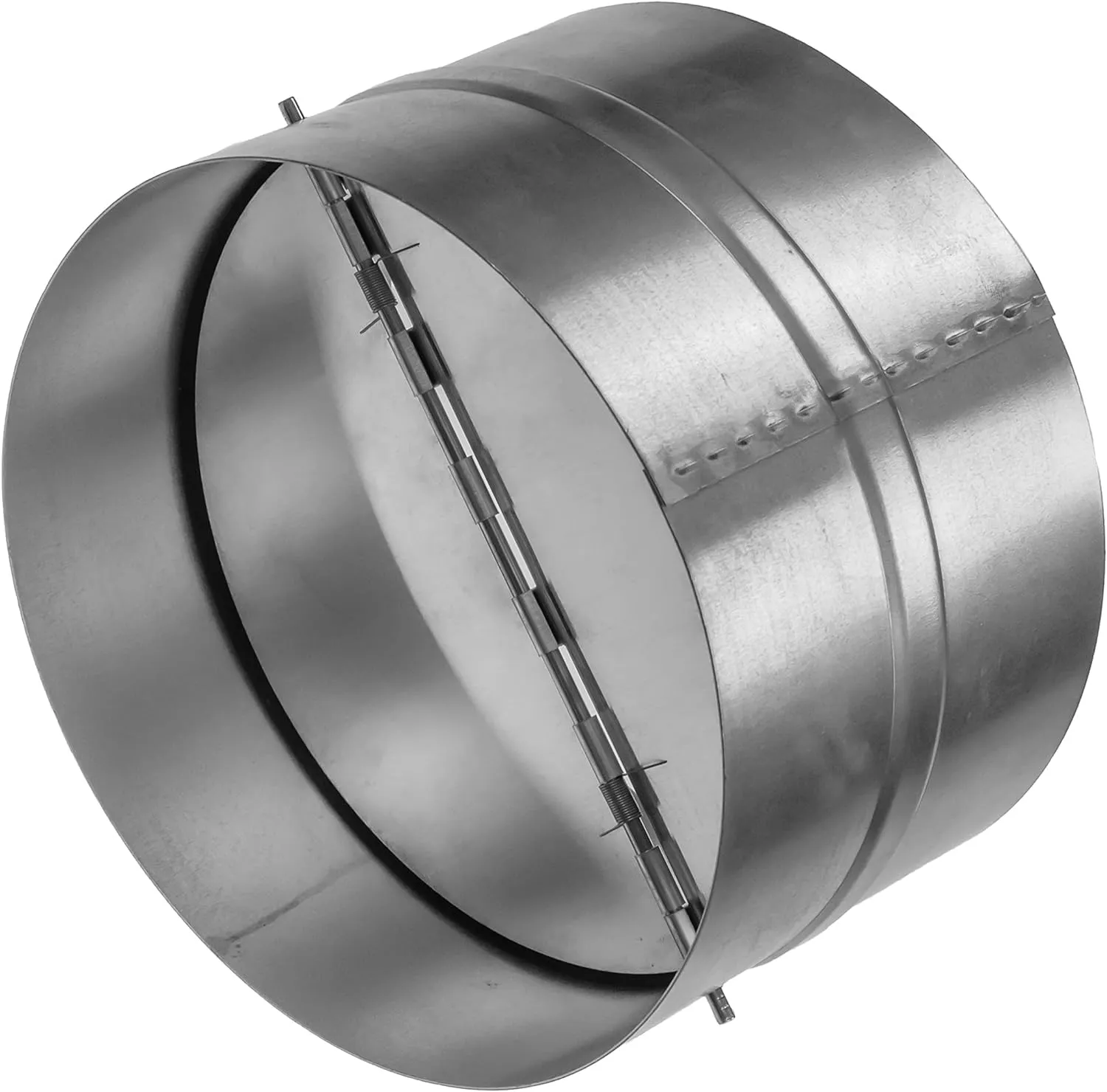 Draft Blocker 6'' Inch - Pack of 2 - Backdraft Damper - Draft Stopper - Backflow Preventer - Inline Fan Vent Deflector - One-Way Airflow Ducting - Dryer Duct Connector with Backdraught Flap