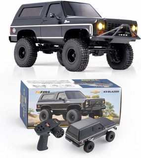 EAZYRC FMS FCX24 Chevrolet K5 Blazer 1/24 RC Crawler – Officially Licensed, Brushless 4x4 Rock Crawler RTR, Metal Gears, 2-Speed Transmission, Off-Road RC Car for Adults and Gifts