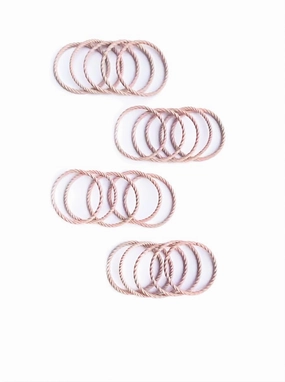 Elastics Reusable Snag-free Premium Hair Bands, 20Pcs No Damage Soft Braided Hair Ties for Women, Pink