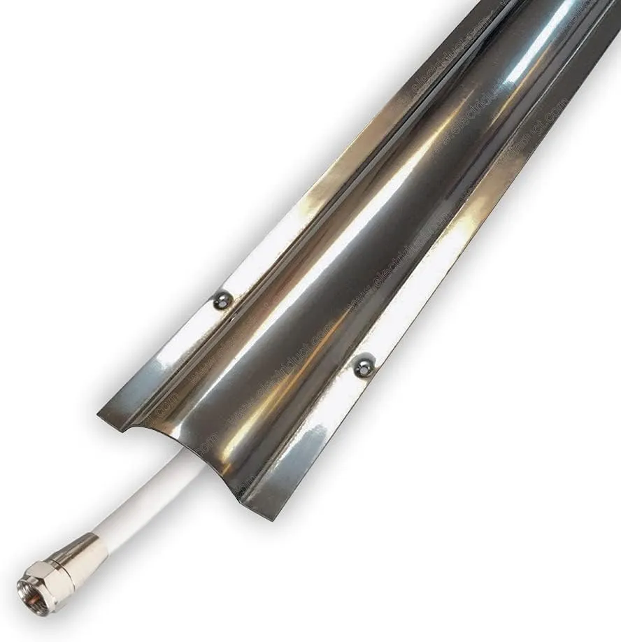 Electriduct Black Stainless Steel Wire Guard Surface Raceway Metal Cord Cover - 58 Inch - Channel Size: 3" W x 1" H (X-Large)