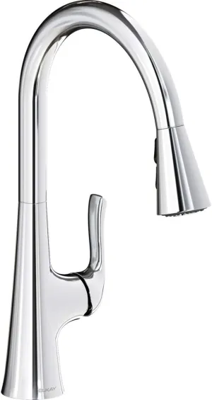 Elkay Harmony Single Hole Kitchen Faucet with Pull-down Spray and Forward Only Lever Handle, Chrome