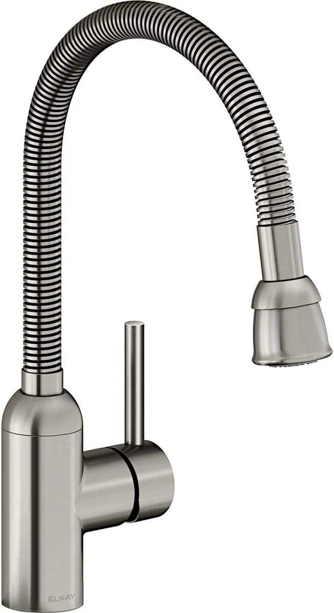 Elkay LK2500LS Pursuit Laundry/Utility Faucet with Flexible Spout Forward Only Lever Handle Lustrous Steel