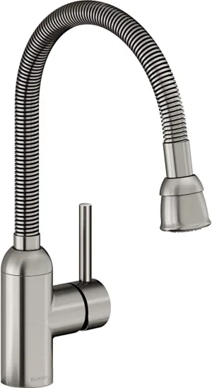 Elkay LK2500LS Pursuit Laundry/Utility Faucet with Flexible Spout Forward Only Lever Handle Lustrous Steel
