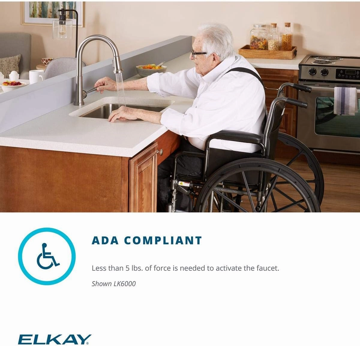 Elkay Avado Single Hole Bar Faucet with Pull-down Spray and Lever Handle, Lustrous Steel