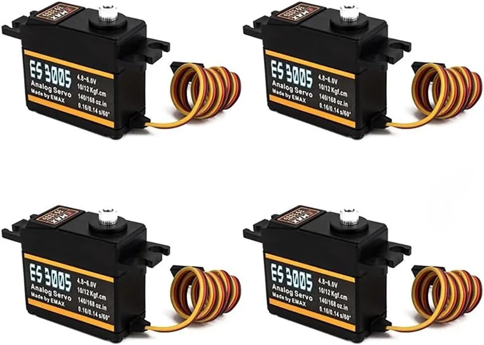 EMAX ES3005 Metal Analog Servo 42g Waterproof with Gears for RC Car Helicopter Boat Airplane Parts Accessorie DIY (ES3005 4PCS)