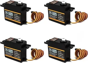 EMAX ES3005 Metal Analog Servo 42g Waterproof with Gears for RC Car Helicopter Boat Airplane Parts Accessorie DIY (ES3005 4PCS)
