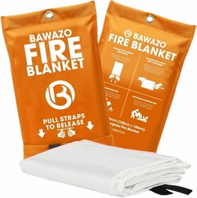 Emergency Blanket - 2 Pack - 40” x 40” Fiberglass Blanket for Kitchen - Safety & Emergency Supplies - Kitchen Extinguisher
