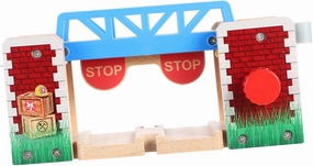 Enhance Boys and Girls' Play Lifting Bridge for Train Tracks Wooden Railway Set
