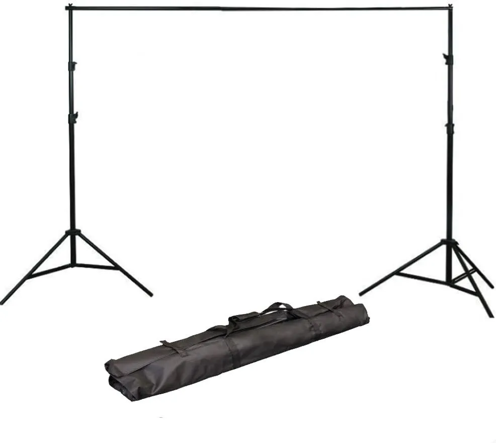 ePhoto H804B Adjustable Background Backdrop Support Stands Photography Backdrop Crossbar Frame Kit