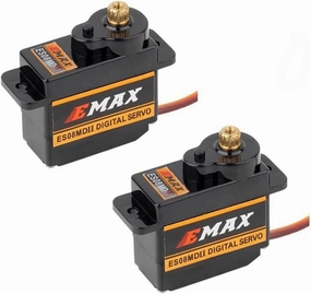 ES08MDII Metal Digital Servo 12g Waterproof Servo with Gears Uesd for EMAX Servos for RC Car Helicopter Boat Airplane Accessories (2 PCS ES08MDII)