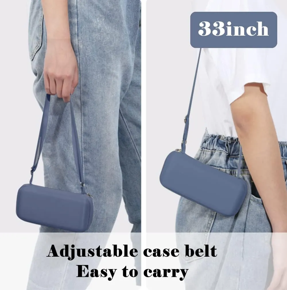ESUFEIR Mini Travel Sun Umbrella for Purse With Case,Small Compact UV Umbrella Protection Sun,Lightweight Portable Parasol Windproof for Women Men Kids (Haze blue)