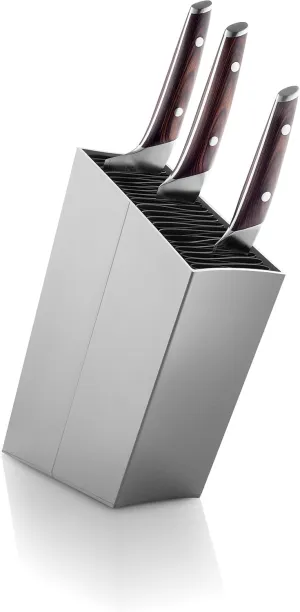 EVA SOLO | Angled Aluminum Knife Stand | Holds up to 20 knives (Sold Separatly) | Easy to Clean | Danish Design, Functionality & Quality | Silver