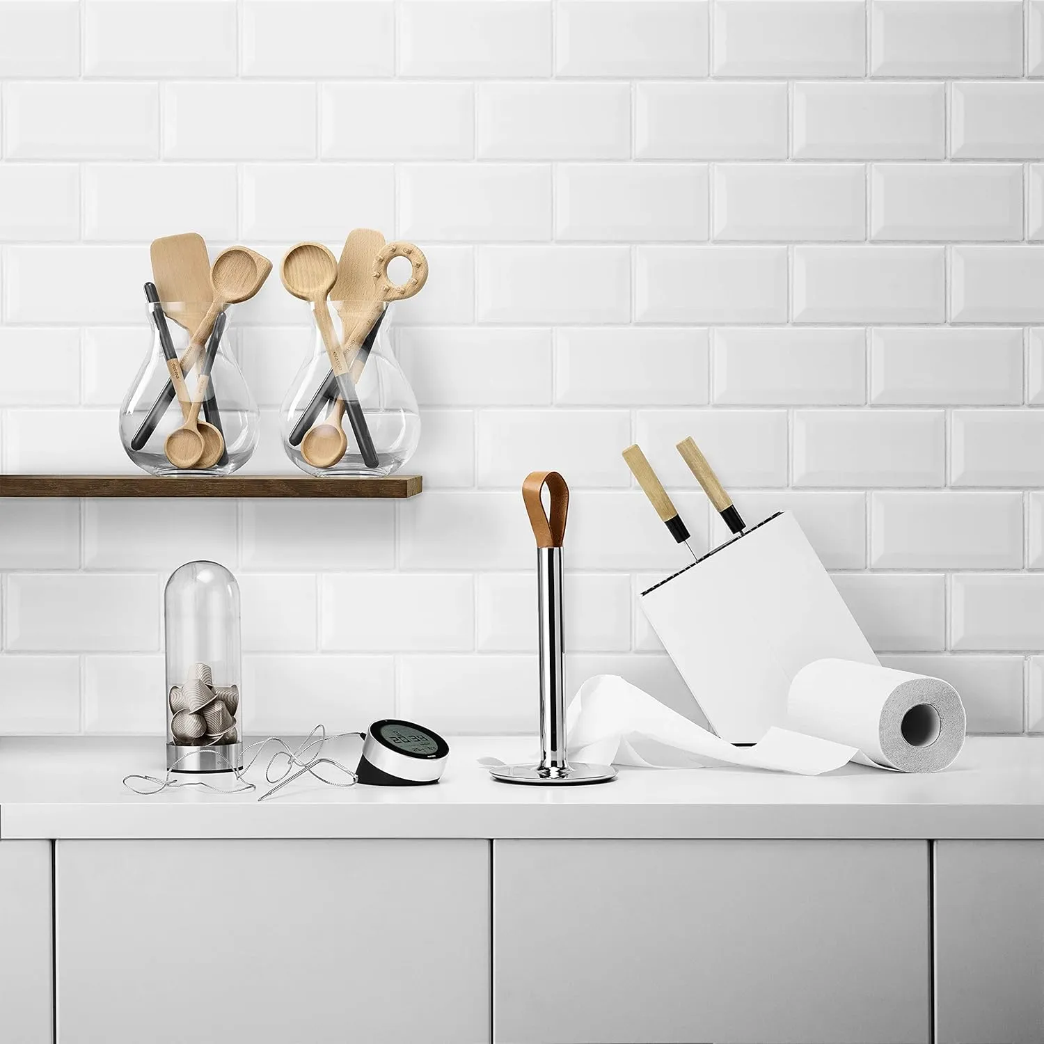 EVA SOLO | Angled Aluminum Knife Stand | Holds up to 20 knives (Sold Separatly) | Easy to Clean | Danish Design, Functionality & Quality | Silver
