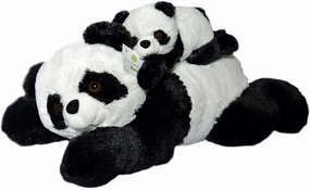 Exceptional Home Mother & Baby Panda Plush Set | Super Soft Panda Stuffed Animal | Cute Plushies for Kids' Bedroom/Playroom | 18-in Stuffed Animals for Girls & Boys