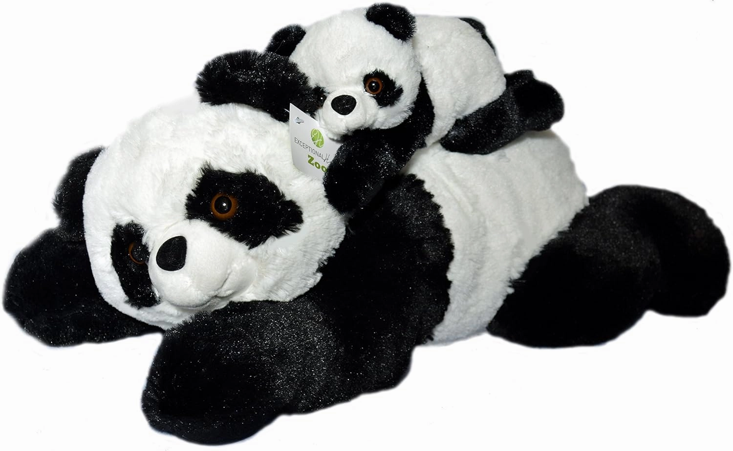 Exceptional Home Mother & Baby Panda Plush Set | Super Soft Panda Stuffed Animal | Cute Plushies for Kids' Bedroom/Playroom | 18-in Stuffed Animals for Girls & Boys
