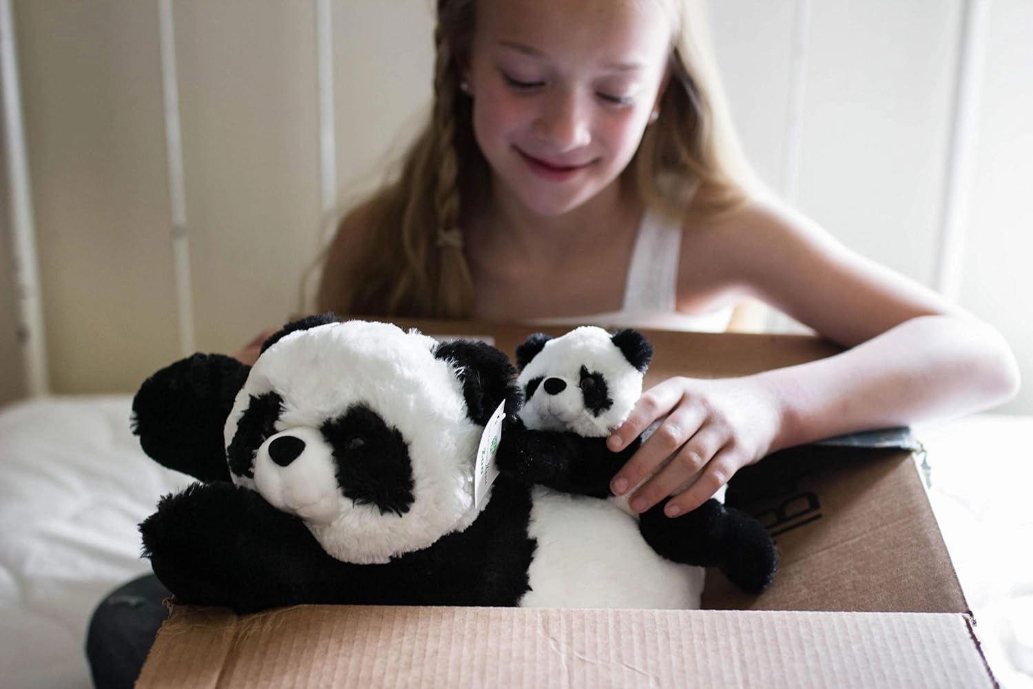 Exceptional Home Mother & Baby Panda Plush Set | Super Soft Panda Stuffed Animal | Cute Plushies for Kids' Bedroom/Playroom | 18-in Stuffed Animals for Girls & Boys