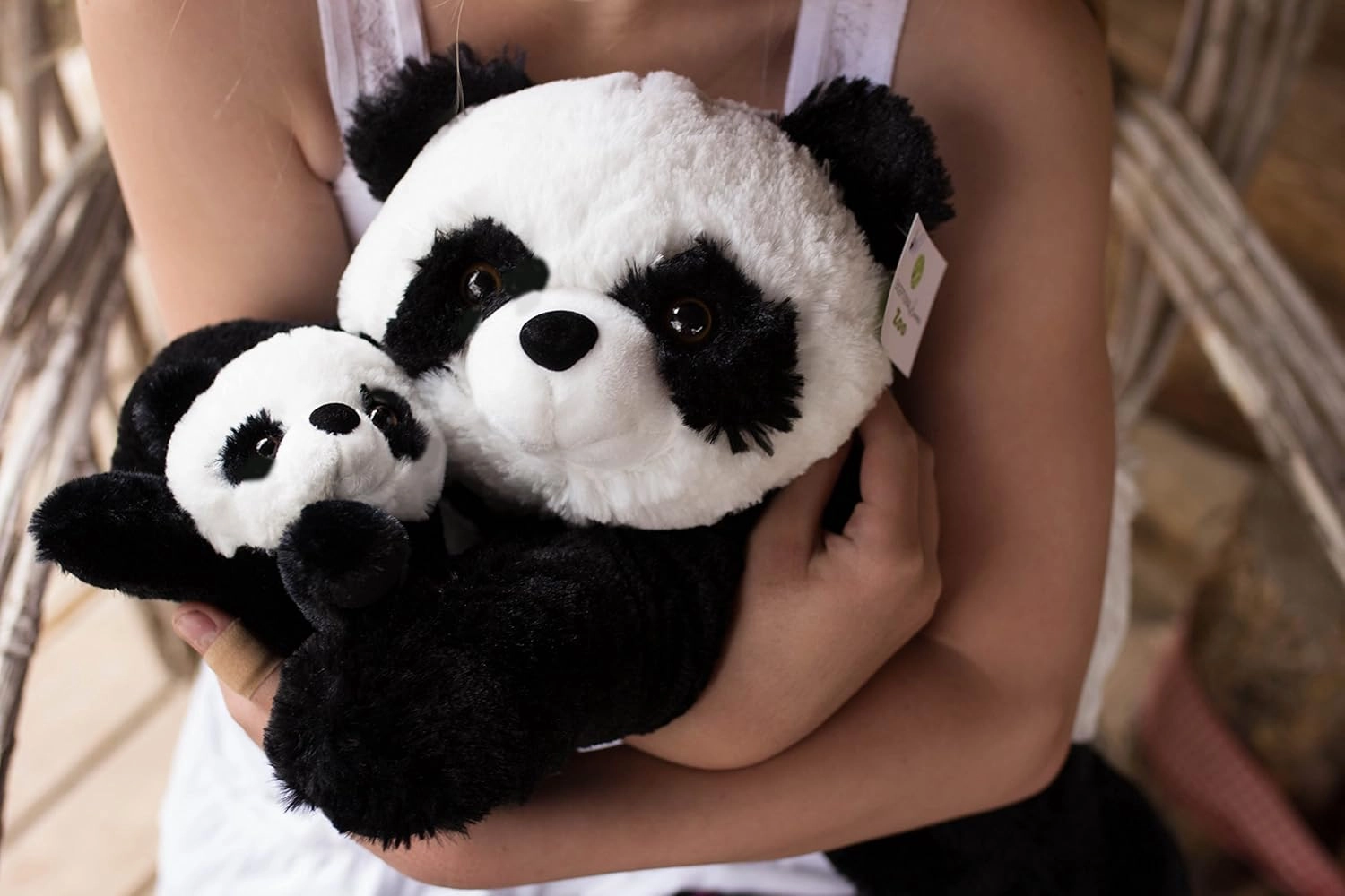 Exceptional Home Mother & Baby Panda Plush Set | Super Soft Panda Stuffed Animal | Cute Plushies for Kids' Bedroom/Playroom | 18-in Stuffed Animals for Girls & Boys