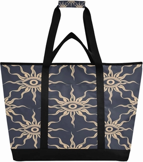 Eye of The Sun Reusable Insulated Lunchbox Cooler Bag, Leakproof Kitchen Grocery Bag Collapsible Portable Cooler Tote Bag for Picnic, Camping, Office, Travel