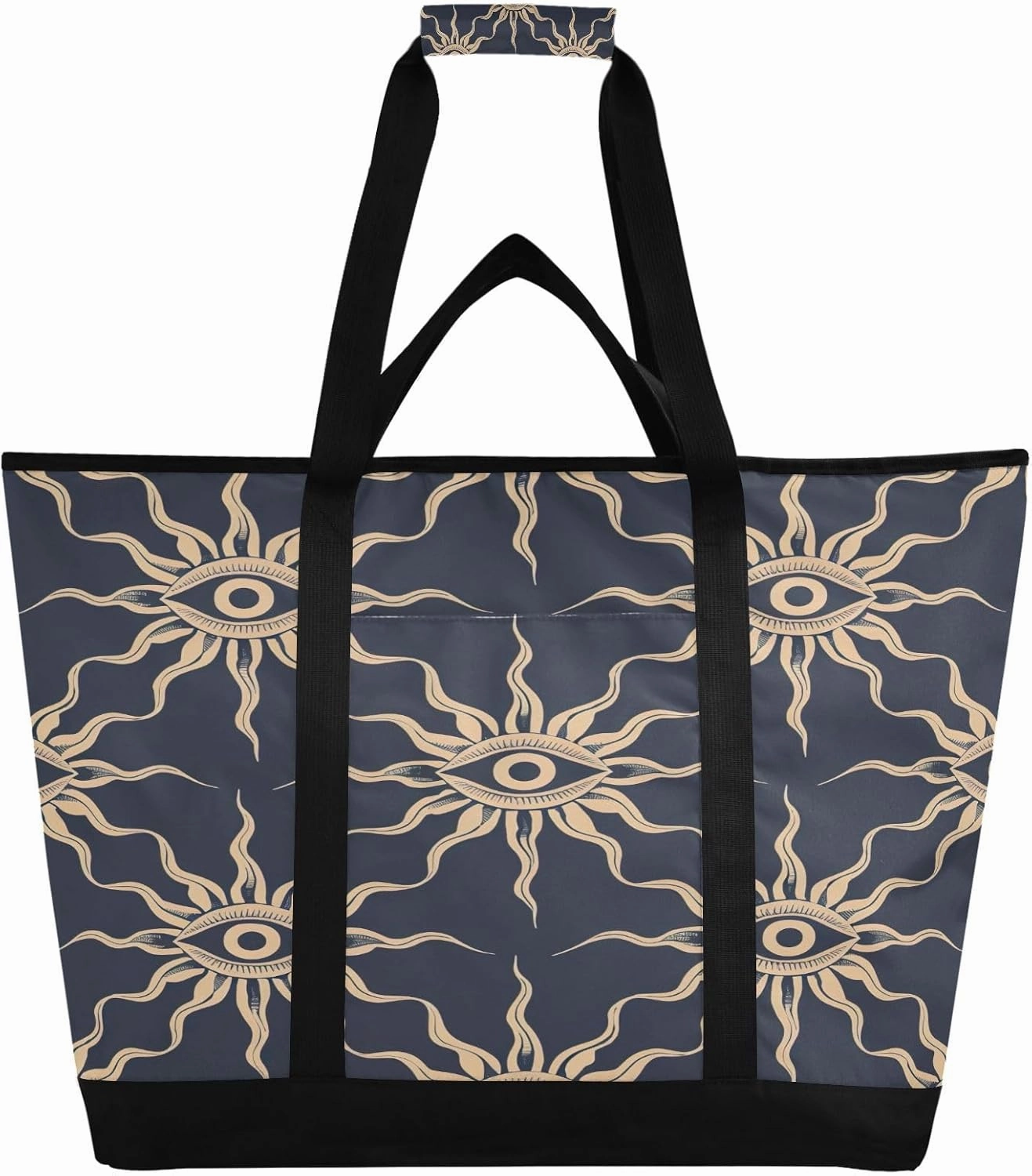 Eye of The Sun Reusable Insulated Lunchbox Cooler Bag, Leakproof Kitchen Grocery Bag Collapsible Portable Cooler Tote Bag for Picnic, Camping, Office, Travel