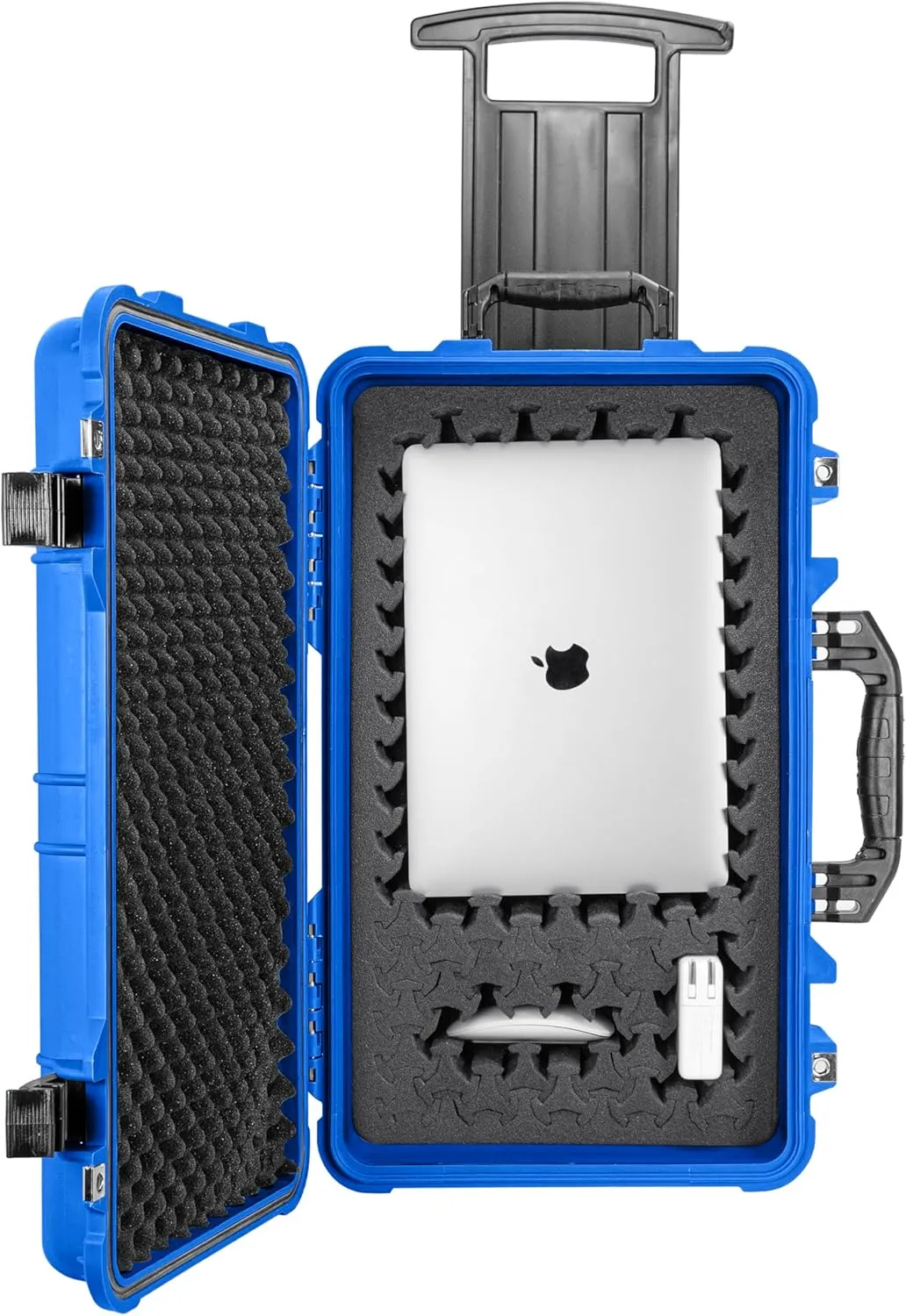 Eylar 22" Carry-On Roller Hard Case With Ragar Reconfigurable & Reusable XP Crosslink Foam, Waterproof, Shockproof For Equipment, Drones And Cameras, TSA Standard (2 Ragar Layers) (Blue)