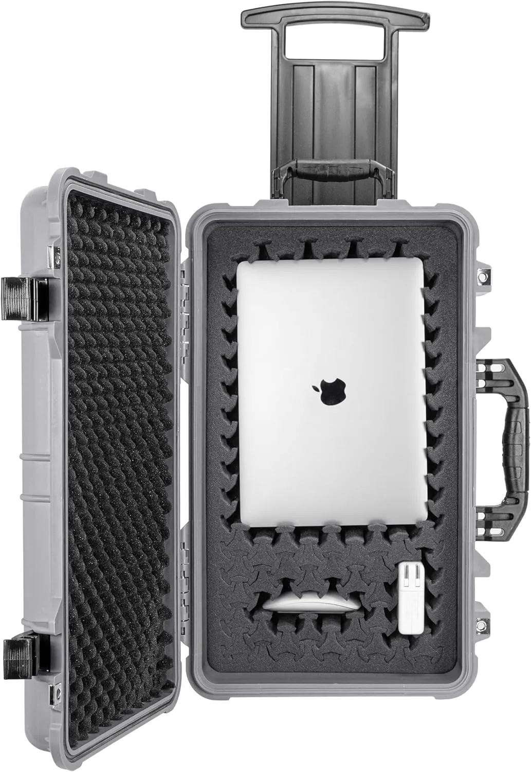 Eylar 22" Carry-On Roller Hard Case With Ragar Reconfigurable & Reusable XP Crosslink Foam, Waterproof, Shockproof For Equipment, Drones And Cameras, TSA Standard (2 Ragar Layers) (Gray)