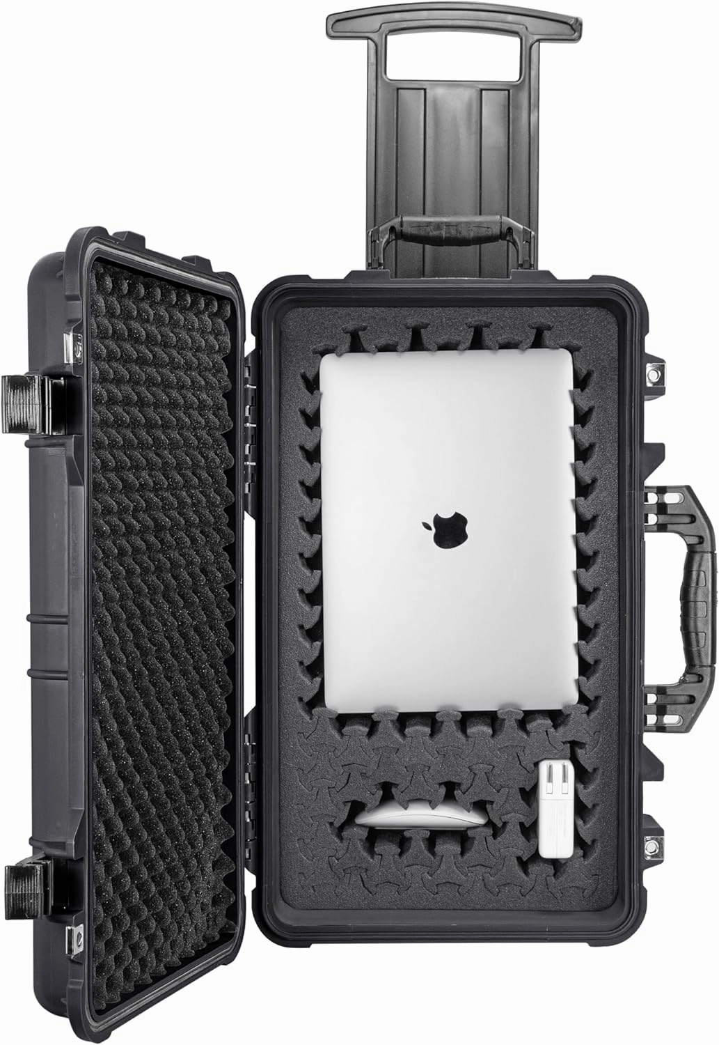 Eylar 22" Carry-On Roller Hard Case With Ragar Reconfigurable & Reusable XP Crosslink Foam, Waterproof, Shockproof For Equipment, Drones And Cameras, TSA Standard (2 Ragar Layers) (Black)