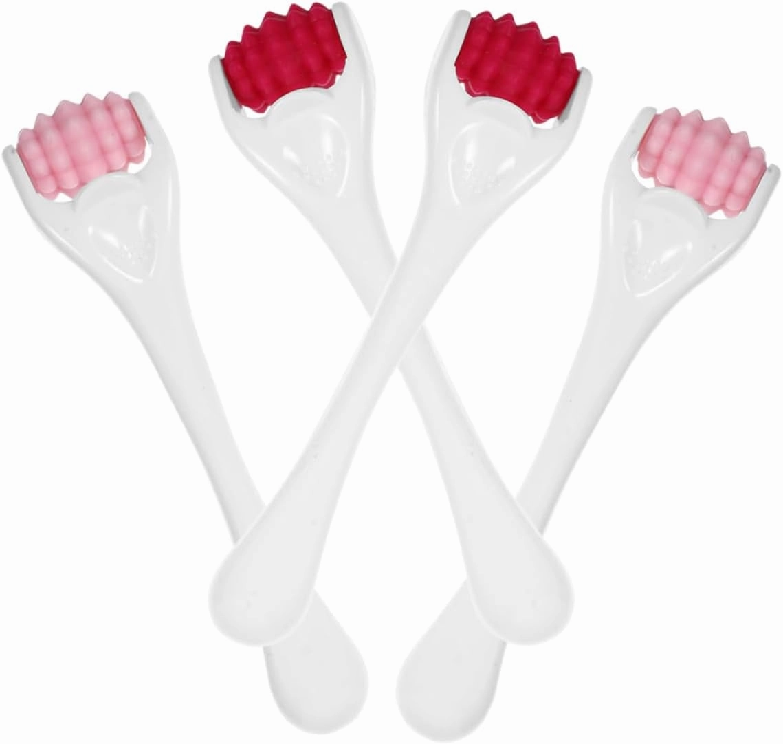 Facial Care Tool 4pcs Silicone Eye Rollers Reusable Massage Roller Mini Massager for Face Portable and Easy to Use