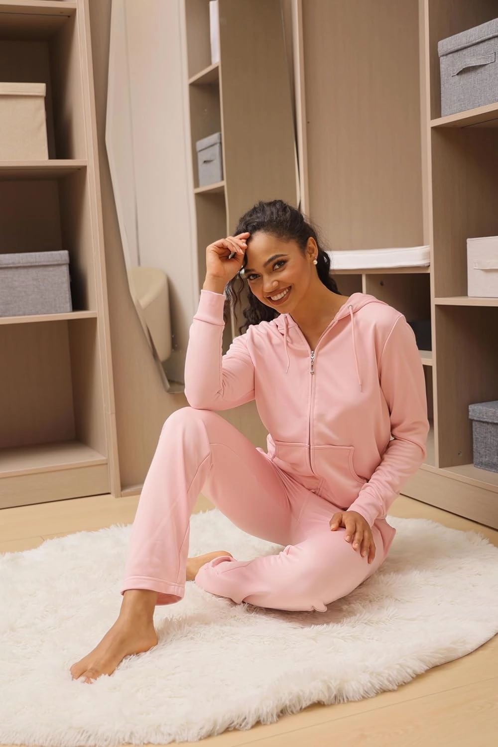 Facitisu Tracksuit for Women Set 2 Piece Joggers Terry Jogging Sweat Outfits Hoodie and Sweatpants