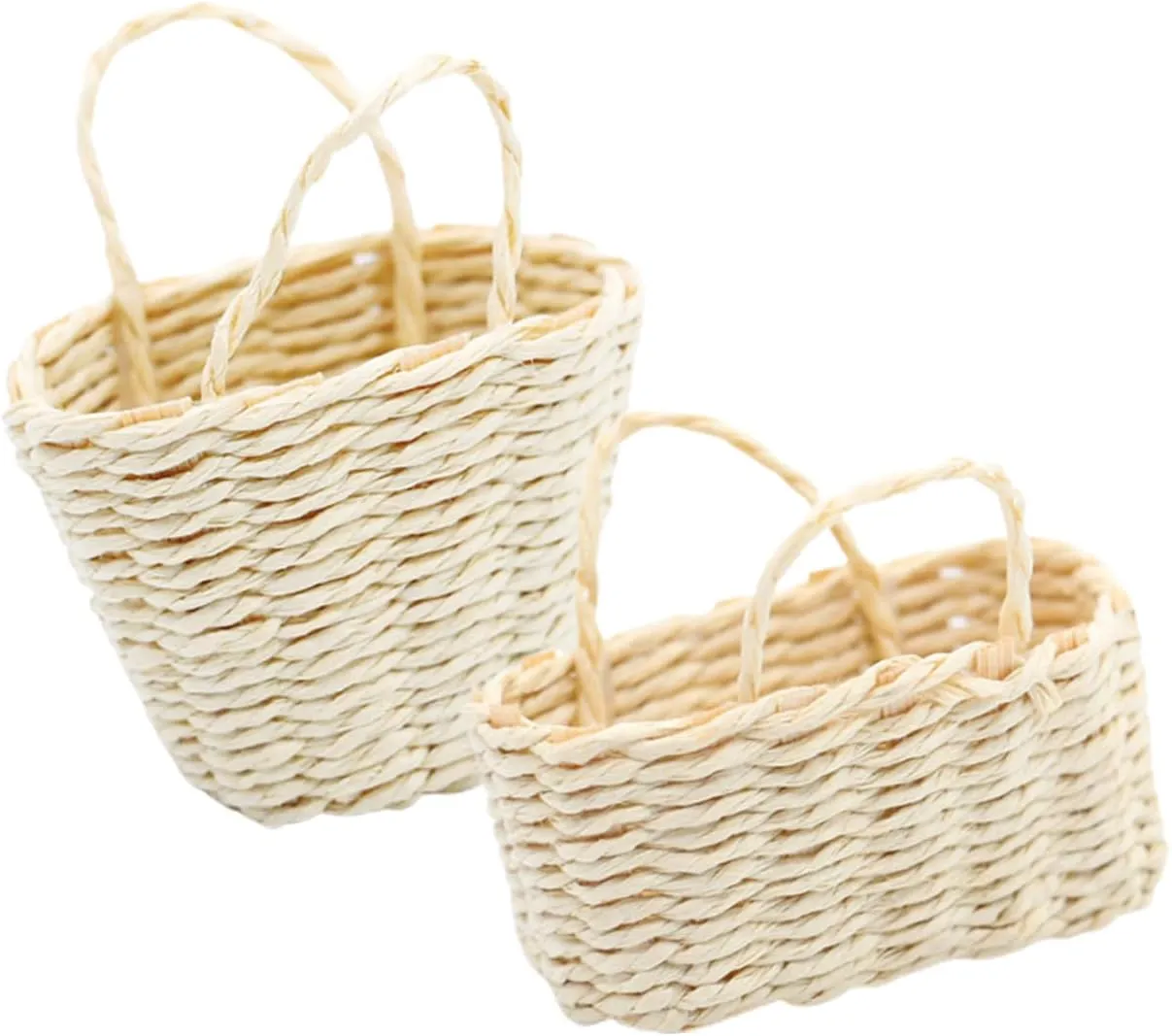 FAVOMOTO 4pcs Miniature Woven Basket Adorable Dollhouse Decor Landscape Ornament for Home Decor Mini House Supplies Unique Rattan Design for Boys and Girls Photo Props