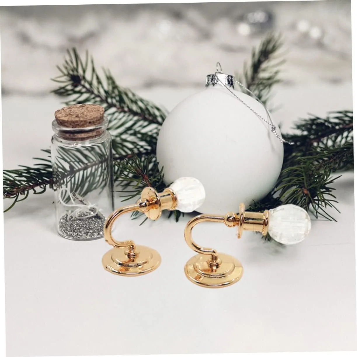 FAVOMOTO 5pairs Miniature Dollhouse Wall Lamp Creative Mini Wall Light for Scene Decoration Finish for Scale Doll Houses and Photo Props