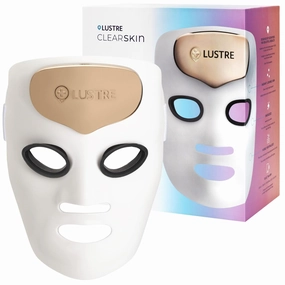FDA Cleared LED Face Mask Light Therapy - Blue, Infrared & Red Light Therapy Mask for Acne & Anti-Aging - Lustre ClearSkin Renew Pro Facewear