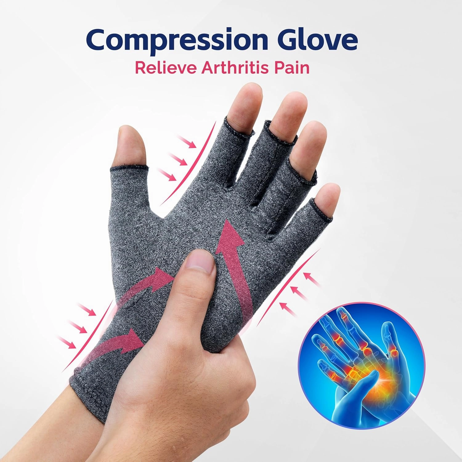 FEATOL Carpal Tunnel Wrist Brace & Compression Arthritis Glove Set for Women - Short Wrist Brace Daytime Support - Pain Relief for Work, Typing, Tendonitis, Sprains - Right Hand, Small