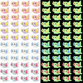 Ferraycle 100 Pcs Luminous Mini Resin Axolotl Charm Axolotl Tiny Animal Figurine for DIY Landscape Garden Dollhouse Birthday Party Decoration Ornament