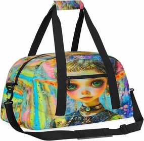 Fierce Elves Kids Overnighter Duffel Bags for Boys, Carry-On Size Sports Gym Bag with Front Zipper Pocket for School Practice or Overnight Travel Weekender Sleepover Tote Bag