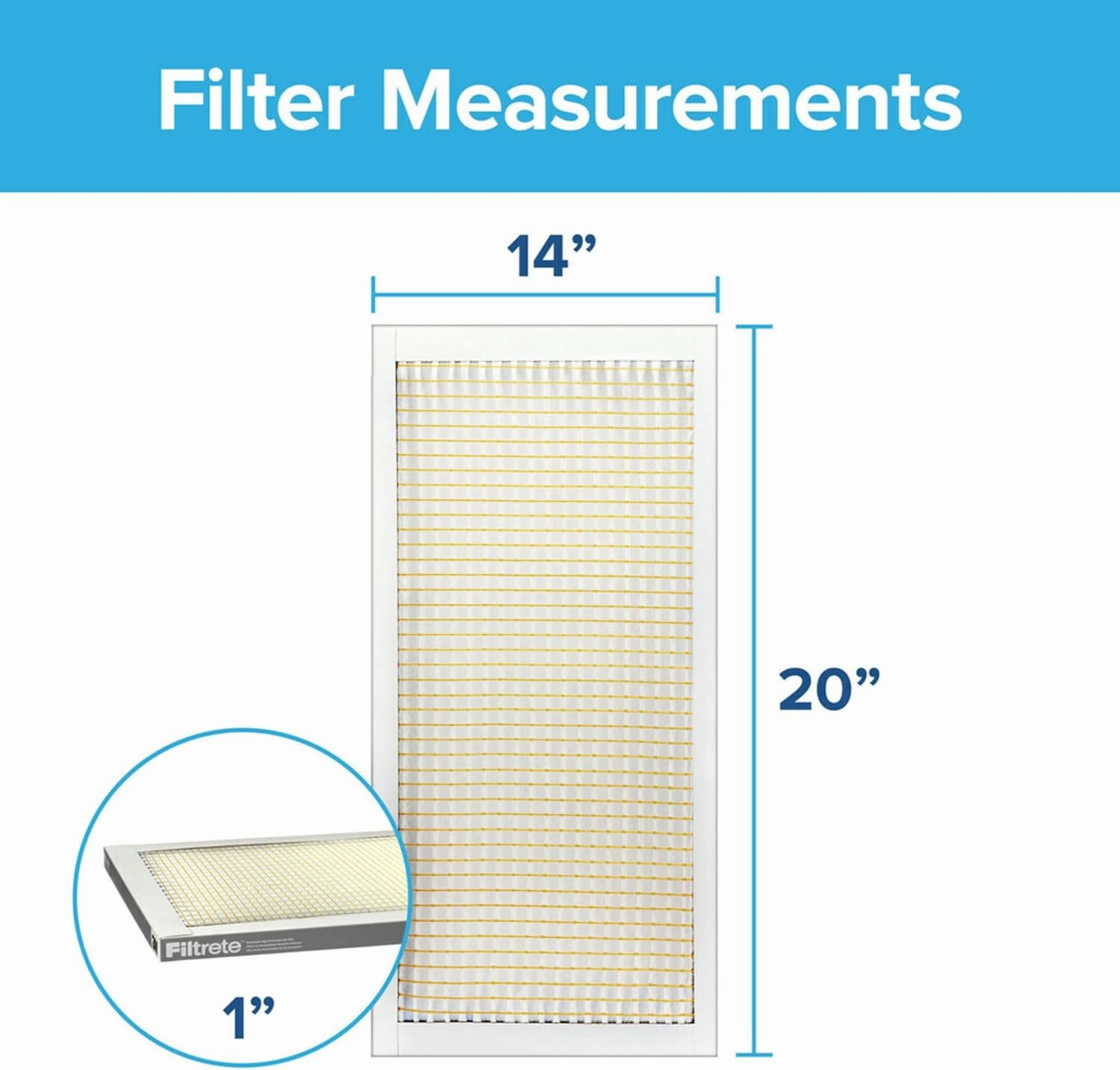Filtrete 14x20x1 AC Furnace Air Filter, MERV 5, MPR 300, Capture Unwanted Particles, 3-Month Pleated 1-Inch Electrostatic Air Cleaning Filter, 6-Pack (Actual Size13.81x19.81x0.81 in)