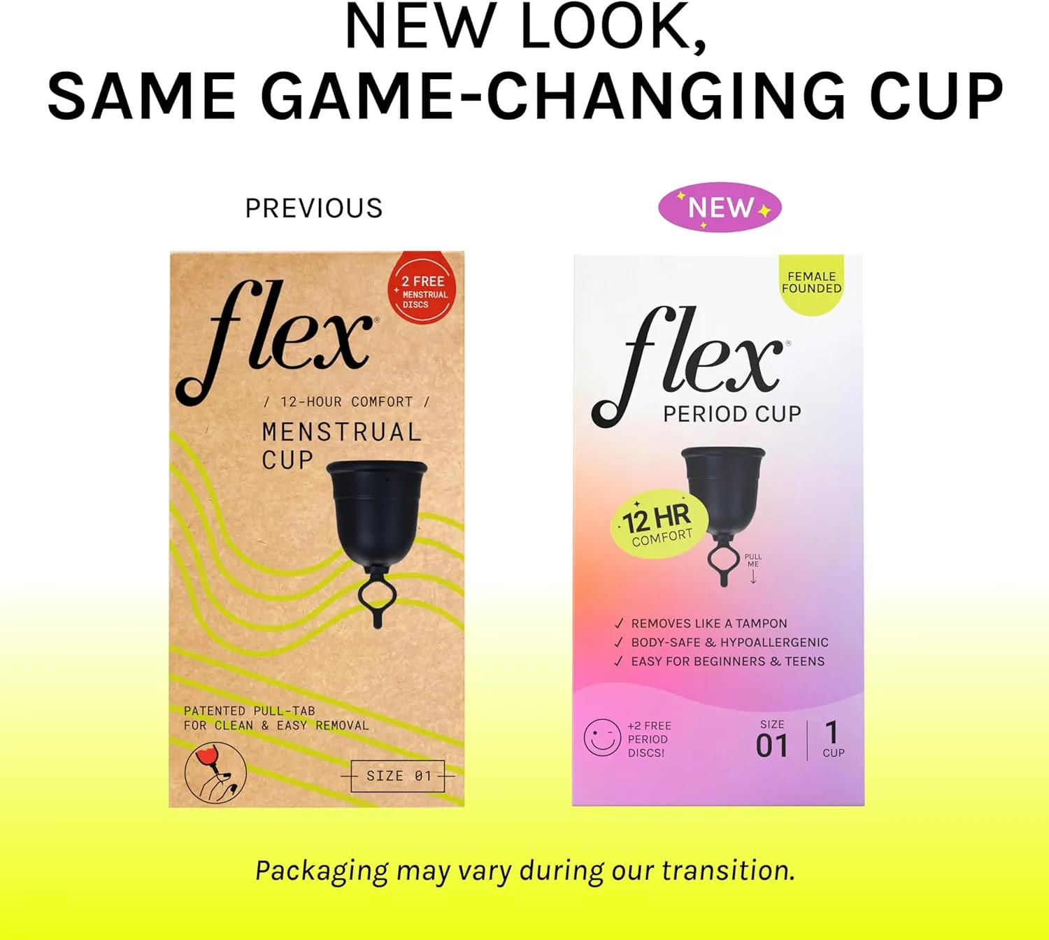 Flex Cup Starter Bundle with Cup Size 1, Foaming Cleanser, and 2-Packs of Wipes (Flex Cup Starter Bundle, Size 01)