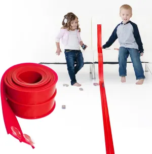 Flexible Race Track 15 Ft Starter Set with Suction Cups Compatible with Hot Wheels and Diecast 1/64th Cars red Track Classic Long Rolls Up Portable Racetrack