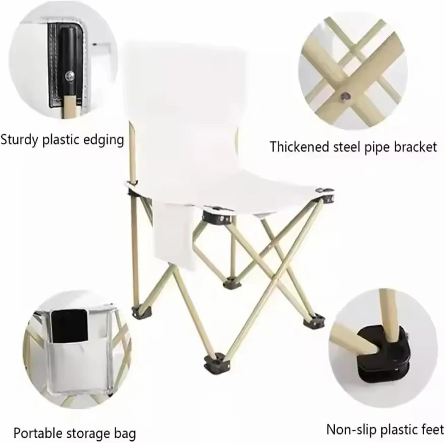 Foldable Camping Table Set with 6 Chair, Outdoor Indoor Use for BBQ, Picnic, Garden Parties, Foldable Portable Design,Yellow