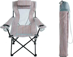 Folding Lawn Chair Folding Beachchair with Carrying Bag Portable Heavy Duty Fishing Seat Lazy Lounge Chair Backrest Mesh Lunch Break Stool Folding Chair