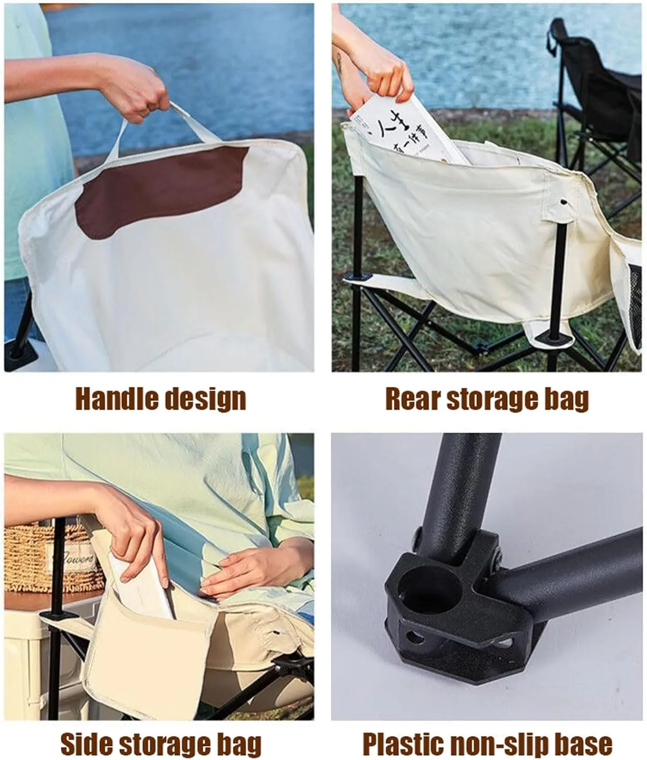 Folding Table with Chairs, Foldable Carbon Steel Camping Table and Chairs Set Portable Lightweight Garden Table for BBQ Camping Outdoors