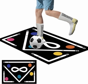 Football Footstep Agility Mat - Anti-Skid Soccer Training Mat with Silent Shock Absorption for Children & Teens