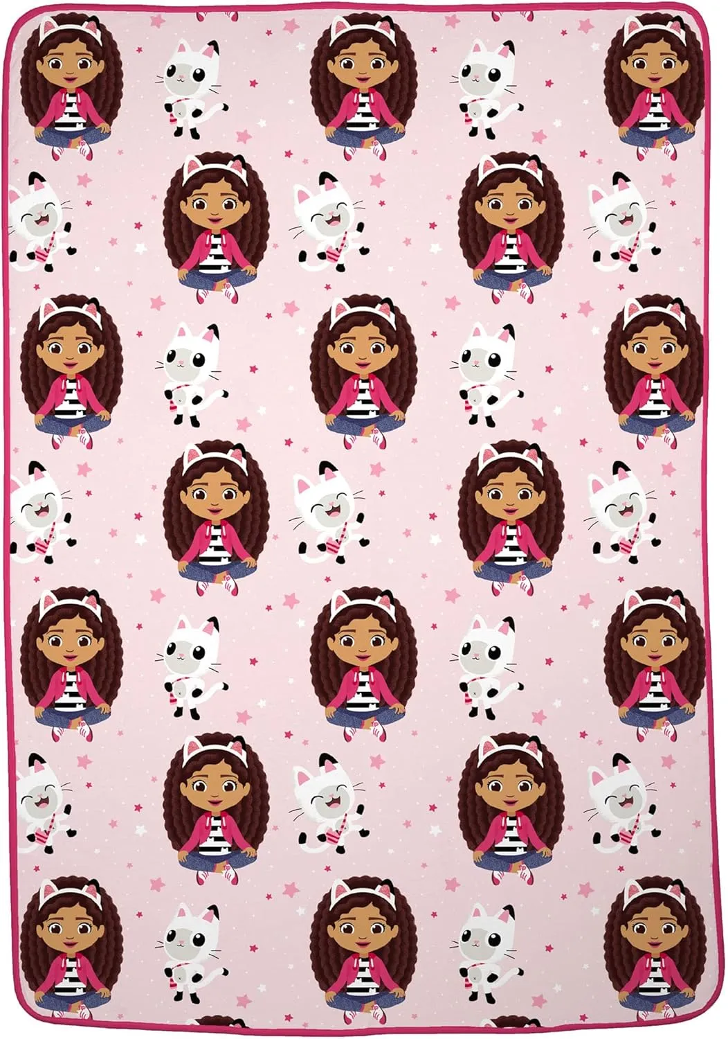 Franco DreamWorks Gabby's Dollhouse Kids Bedding Super Soft Plush Micro Raschel Blanket, 62 in x 90 in, (Official Gabby's Dollhouse Product)