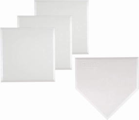 Franklin Sports MLB Baseball Base Set - Throw Down Rubber Bases for Baseball   Softball with Home Plate - Portable Backyard Baseball, Softball, Kickball Bases